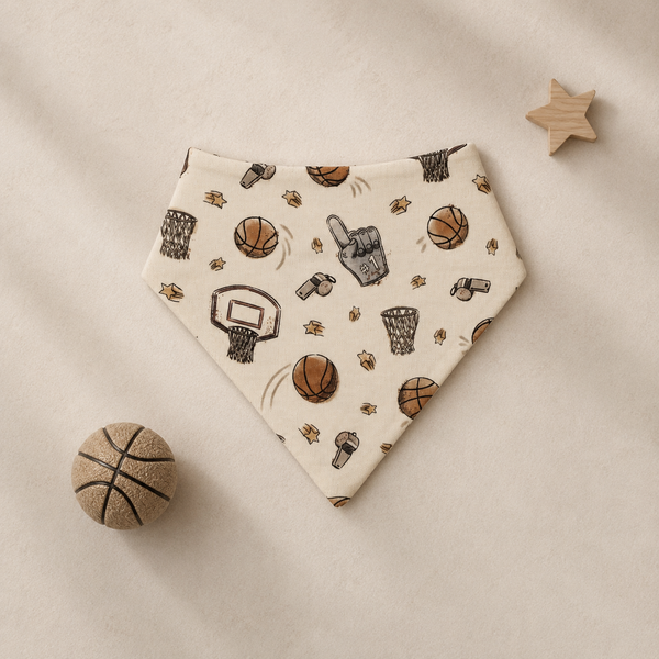 ORGANIC BANDANA BIB HOOPS OS