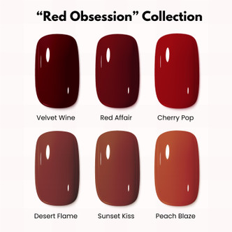 Red Obsession 6 Piece Gel Polish Collection