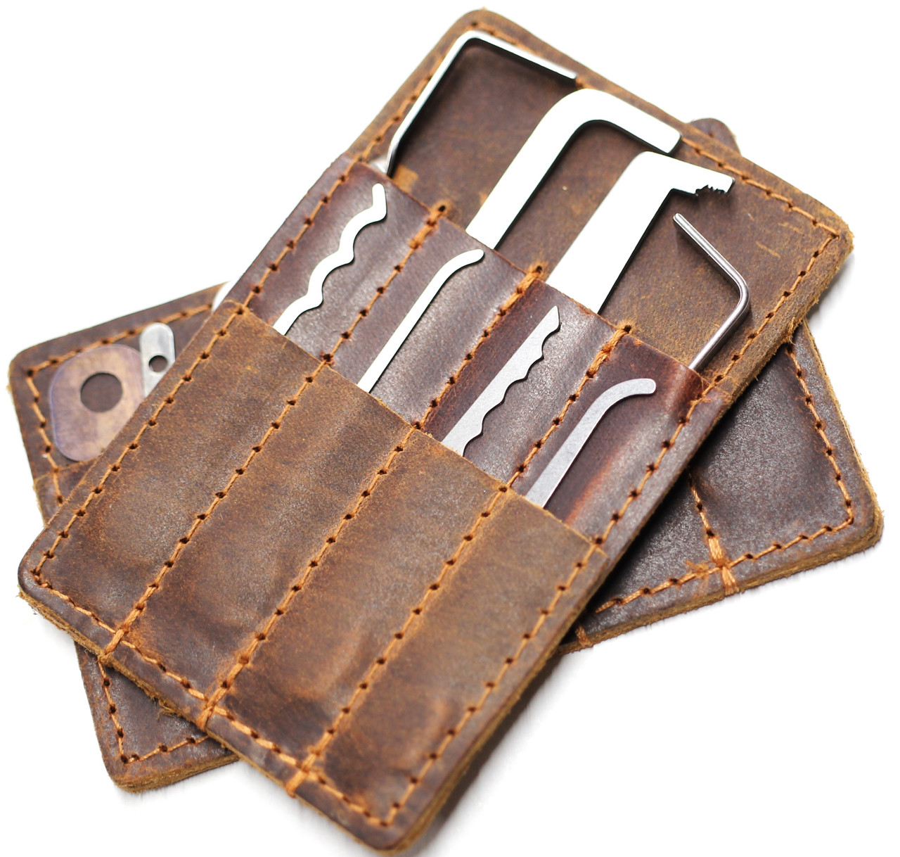 Wallet Leather Zipper Case w/Inserts - Southern Specialties