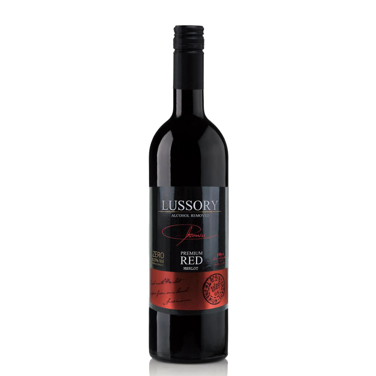 Lussory Premium Merlot non-alcoholic red wine 0.0% ABV Spain