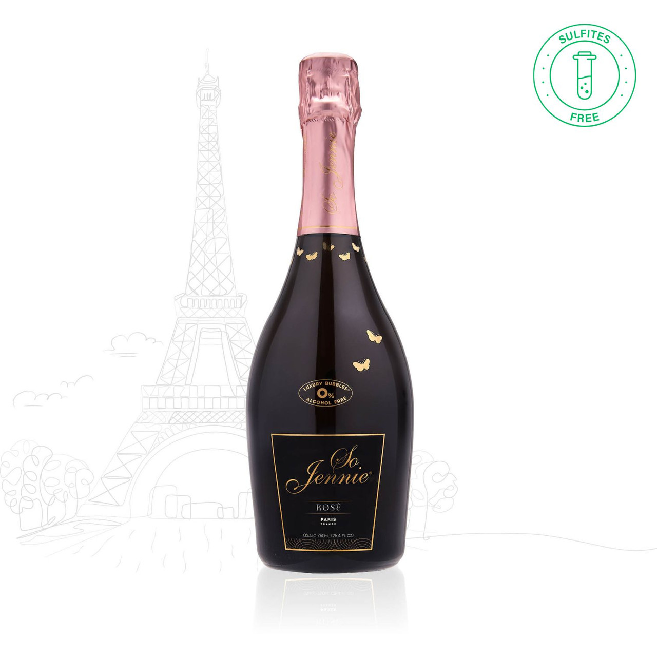 So Jennie Paris Rose luxury sparkling non-alcoholic wine 0.0% ABV France