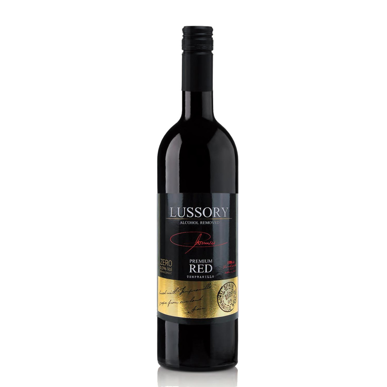 Lussory Premium Tempranillo organic non-alcoholic red wine 0.0% ABV Spain
