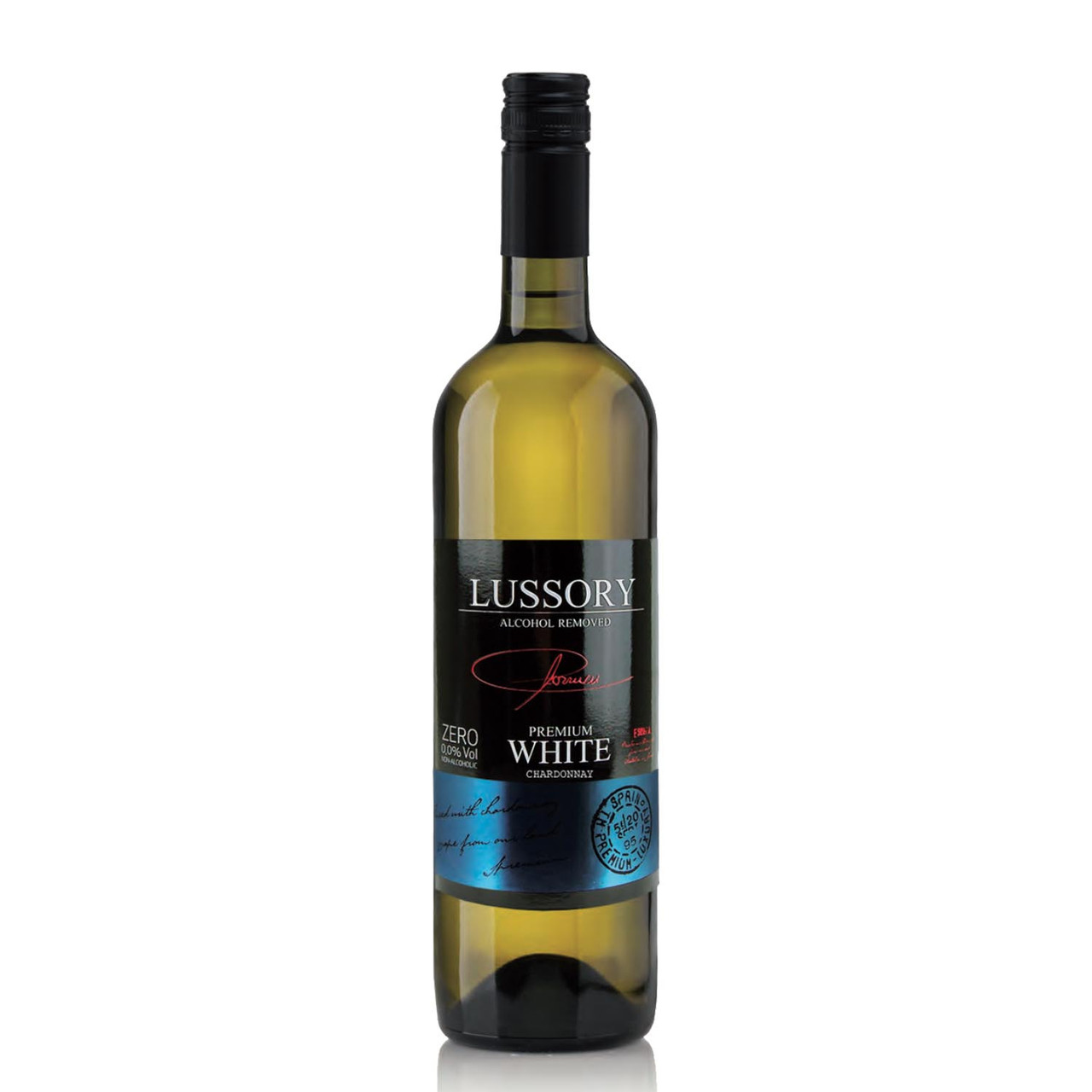 Lussory Premium Chardonnay organic non-alcoholic white wine 0.0% ABV Spain