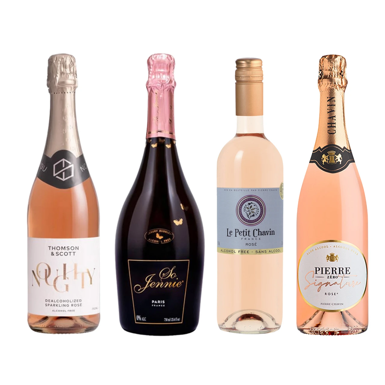 Sparkling non alcoholic wine sampler for pregnancy and baby showers