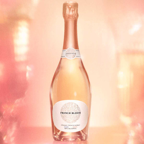 French Bloom Le Rosé, 0.0%, Non Alcoholic Sparkling Rose Wine, 750ml - Certified Organic, Vegan, Low Calorie, No Preservatives or Added Sugar physical