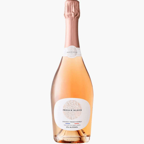 French Bloom Le Rosé, 0.0%, Non Alcoholic Sparkling Rose Wine, 750ml - Certified Organic, Vegan, Low Calorie, No Preservatives or Added Sugar physical
