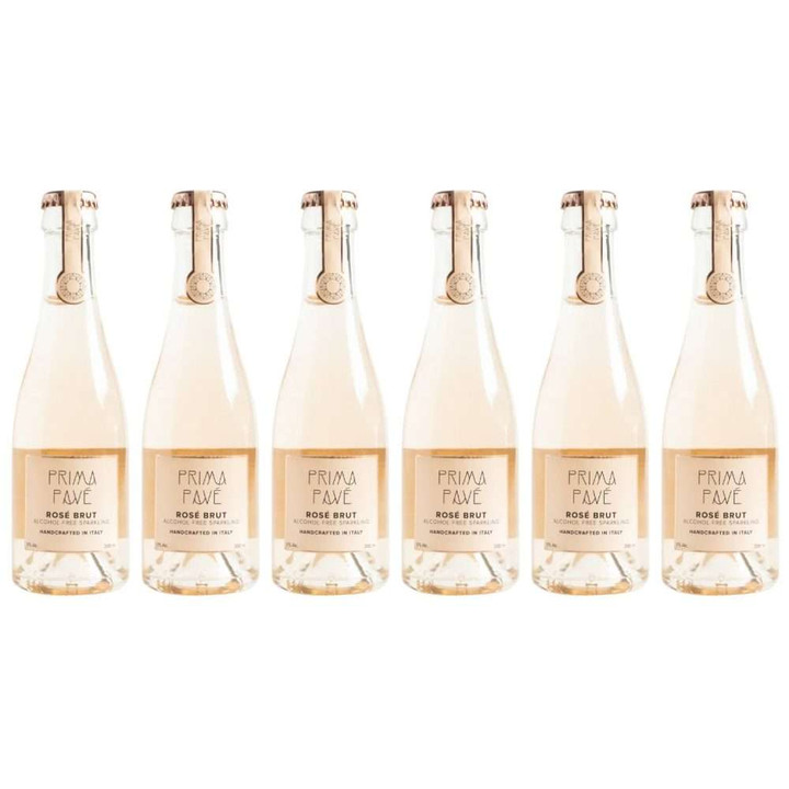 Prima Pavé Rosé Brut Mini Non-Alcoholic Champagne Bottles 200ml (0.0% ABV) – case of bottles