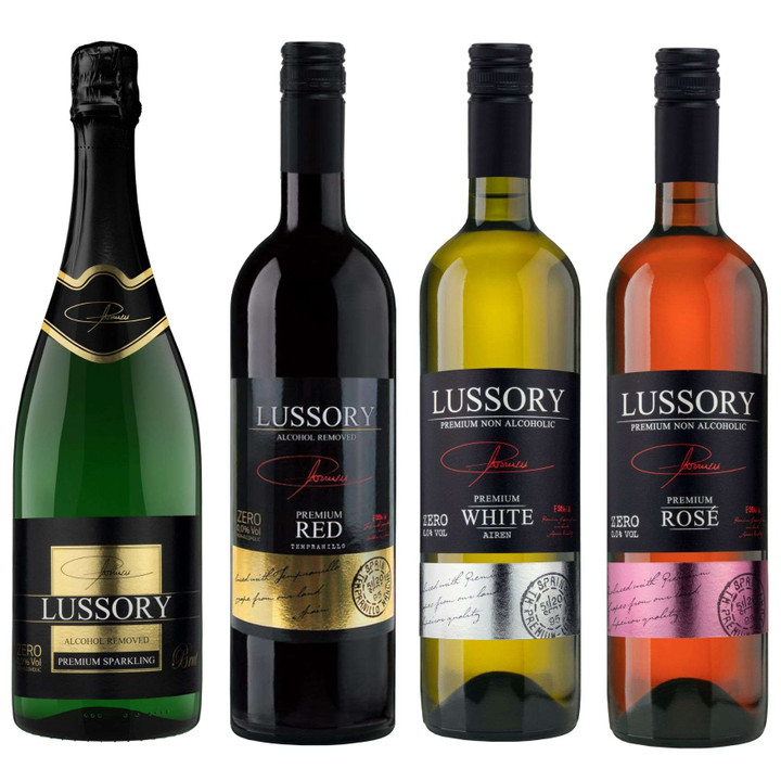 Lussory Premium 4-Bottle Set – Tempranillo, Brut, Airén & Rosé
