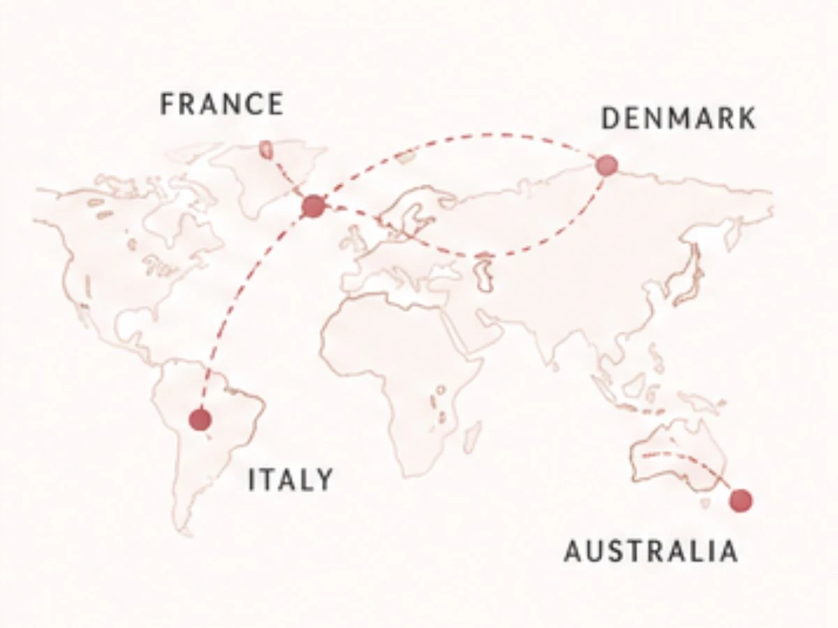 Internationally curated pregnancy-safe non alcoholic wine graphic