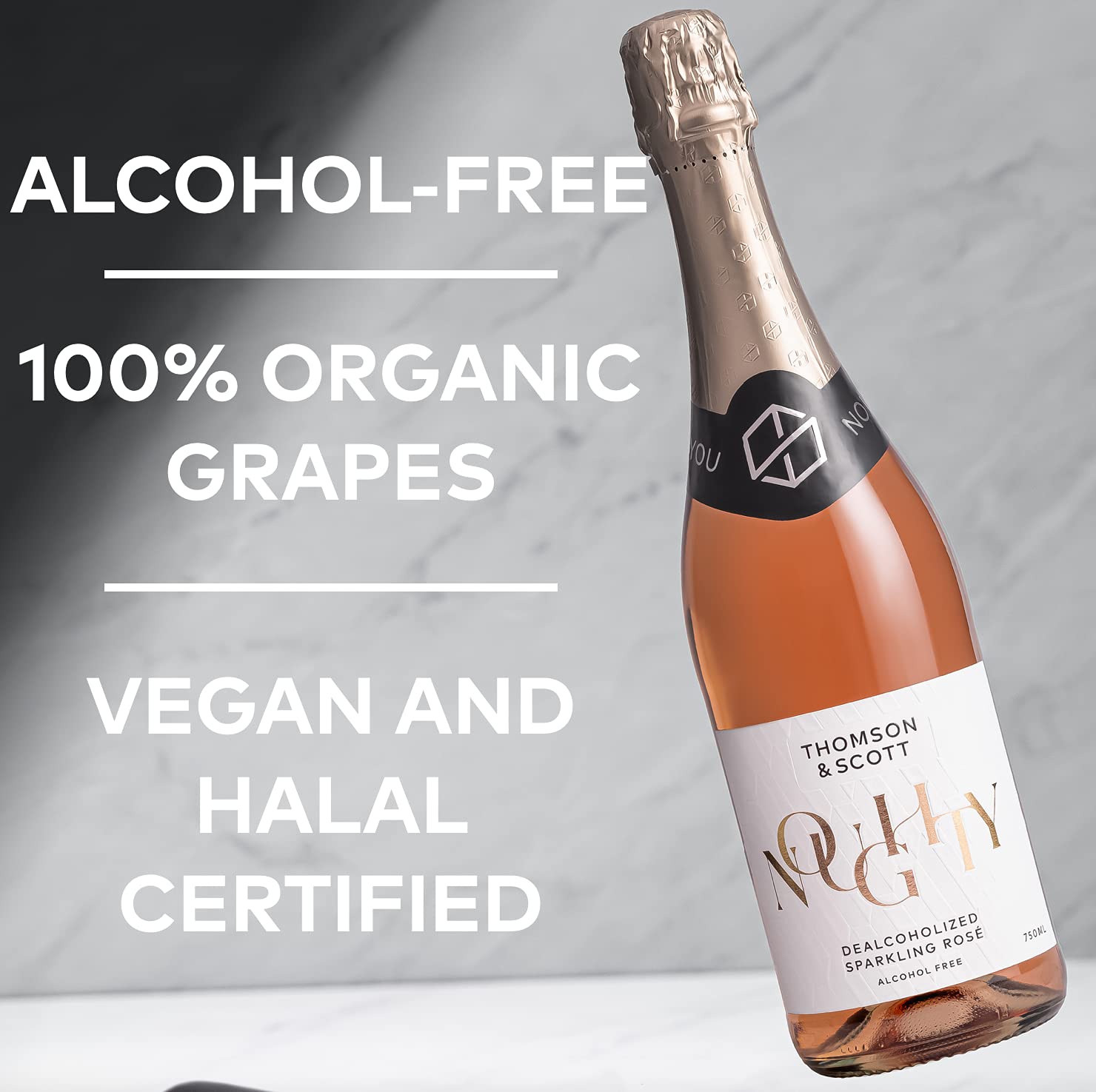Noughty Organic NonAlcoholic Sparkling Rose Wines For Mothers