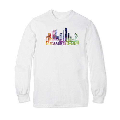 PrayStrong Miami Strong Watercolor Long Sleeve T-shirt