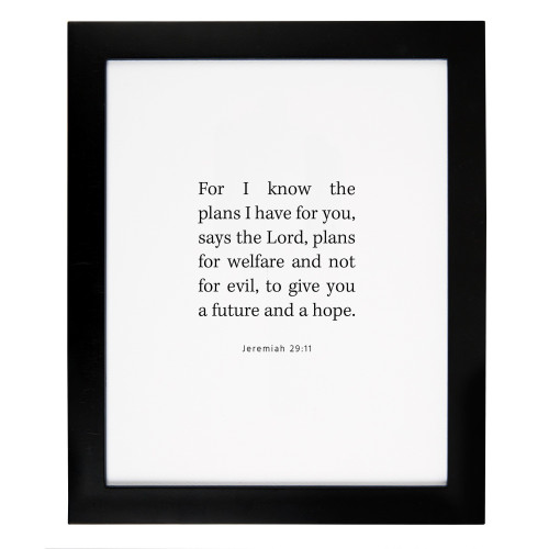 Jeremiah 29:11 Framed Scripture Print