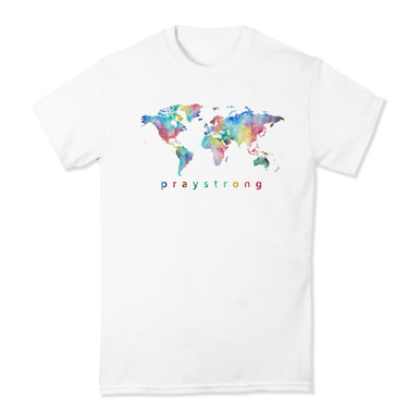 Watercolor World Map T-Shirt - Travel Bible Shop