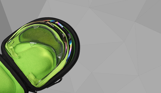 Étui à Lunettes De Soleil Exalt - Noir Carbone & Citron Vert - Neuf Pour Paintball