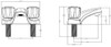 Empire Faucets Mobile Home/RV Lavatory Faucet - 4 Inch Chrome, with Crystal Knobs‎ U-YJW77-E