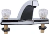 Empire Faucets Mobile Home 8" Deck Mounted Garden Tub Filler with Clear Handles J30-E