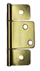 Mobile Home/RV Brass Interior Door Extended Leaf Hinge with Screws, 3-Leaf Design, 1-3/16" x 3-7/16", Pack of 4