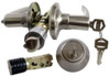 Mobile Home Lever Entry Lock and Deadbolt Set, Stainless Steel (2 Pack Keyed Alike)