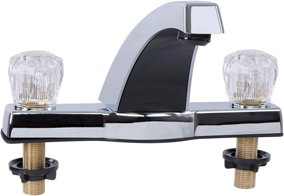 Empire Faucets Mobile Home 8" Deck Mounted Garden Tub Filler with Clear Handles J30-E