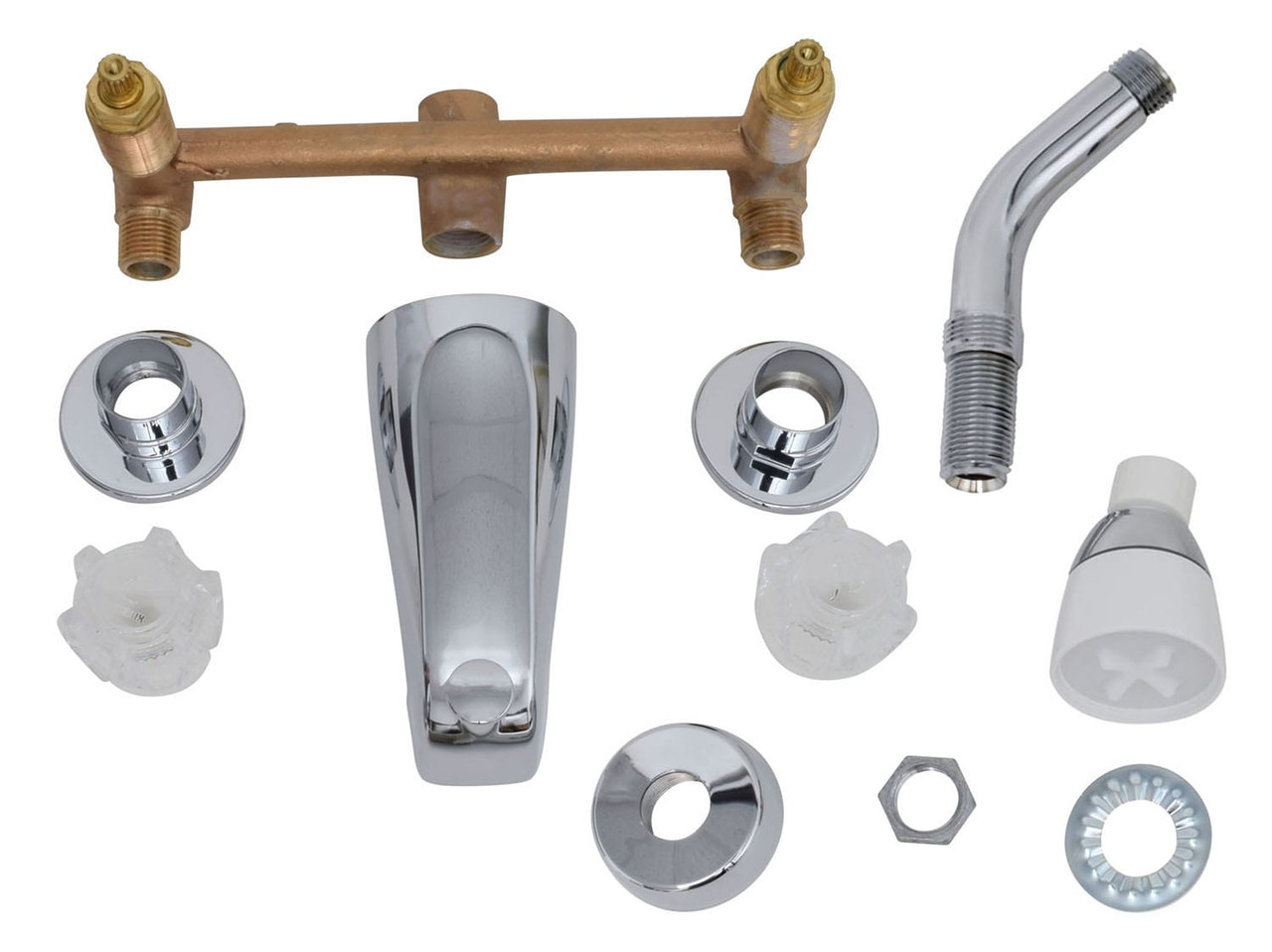 Phoenix Faucets  8" 2 Value Chrome Tub & Shower PF214311