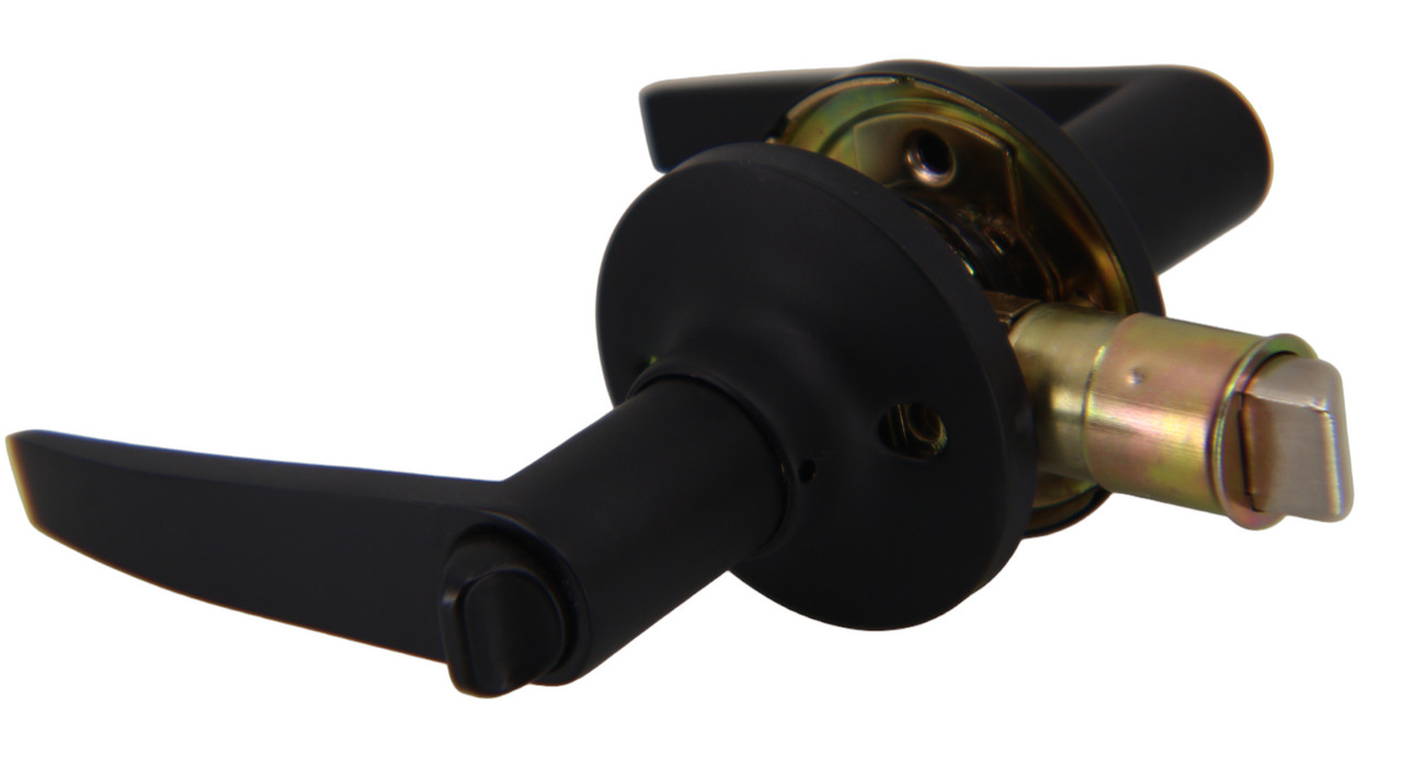 Mobile Home Parts Direct Interior Door Lever Privacy Lock, Matte Black