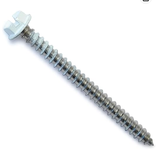 Mobile Home Parts Direct 1" #8 Hex Head Screws White (50 Pack)
