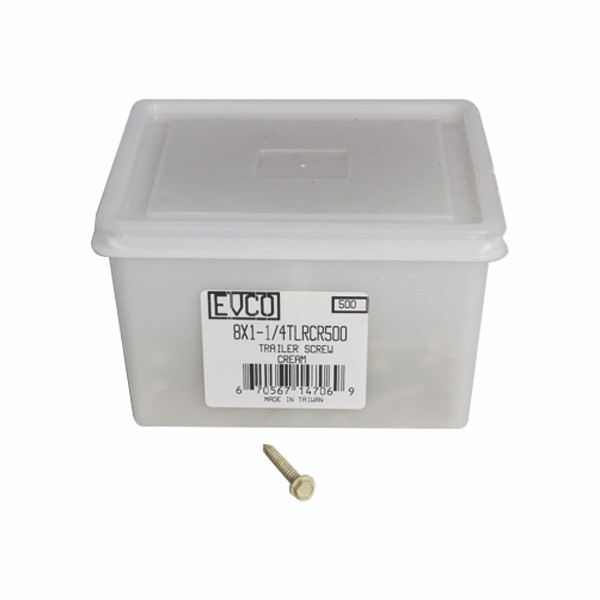 EVCO Mobile Home 1-1/4" Sandstone Hex Head Screw (500 Pack)