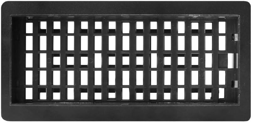 Decor Grates AJH410-BLK Floor Register, 4x10, Black