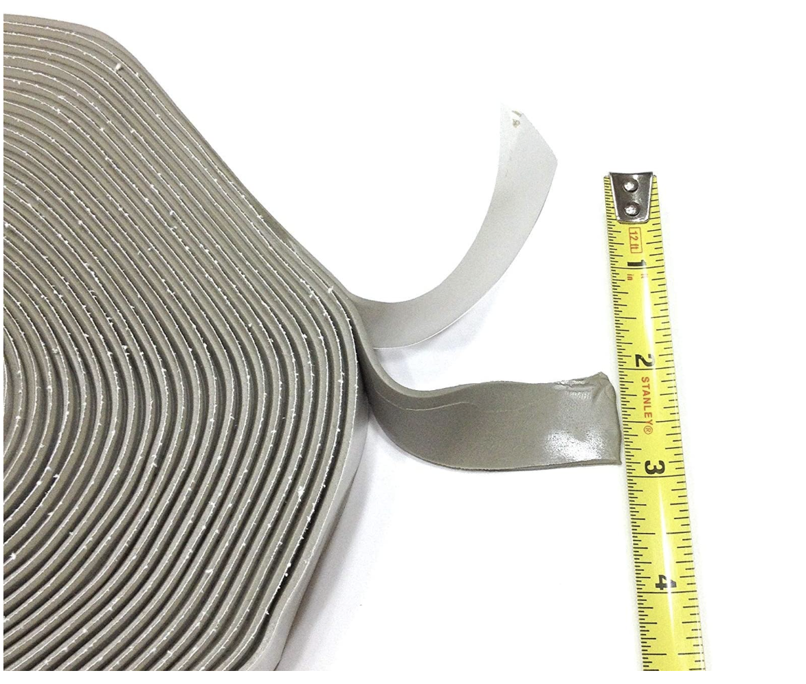 Colorimetrics Gray Putty Tape/Butyl Tape 1/8" x 3/4" x 30' (Single Roll)