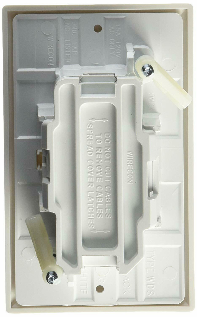 Wirecon Mobile Home/RV White Decorator Wall Switch W/Plate