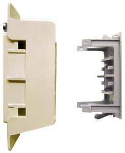 Pass & Seymour Mobile Home Almond Self-Contained Receptacle w/Snap On Plate