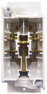 Pass & Seymour Mobile Home/RV White Self-Contained Receptacle with Snap On Plate