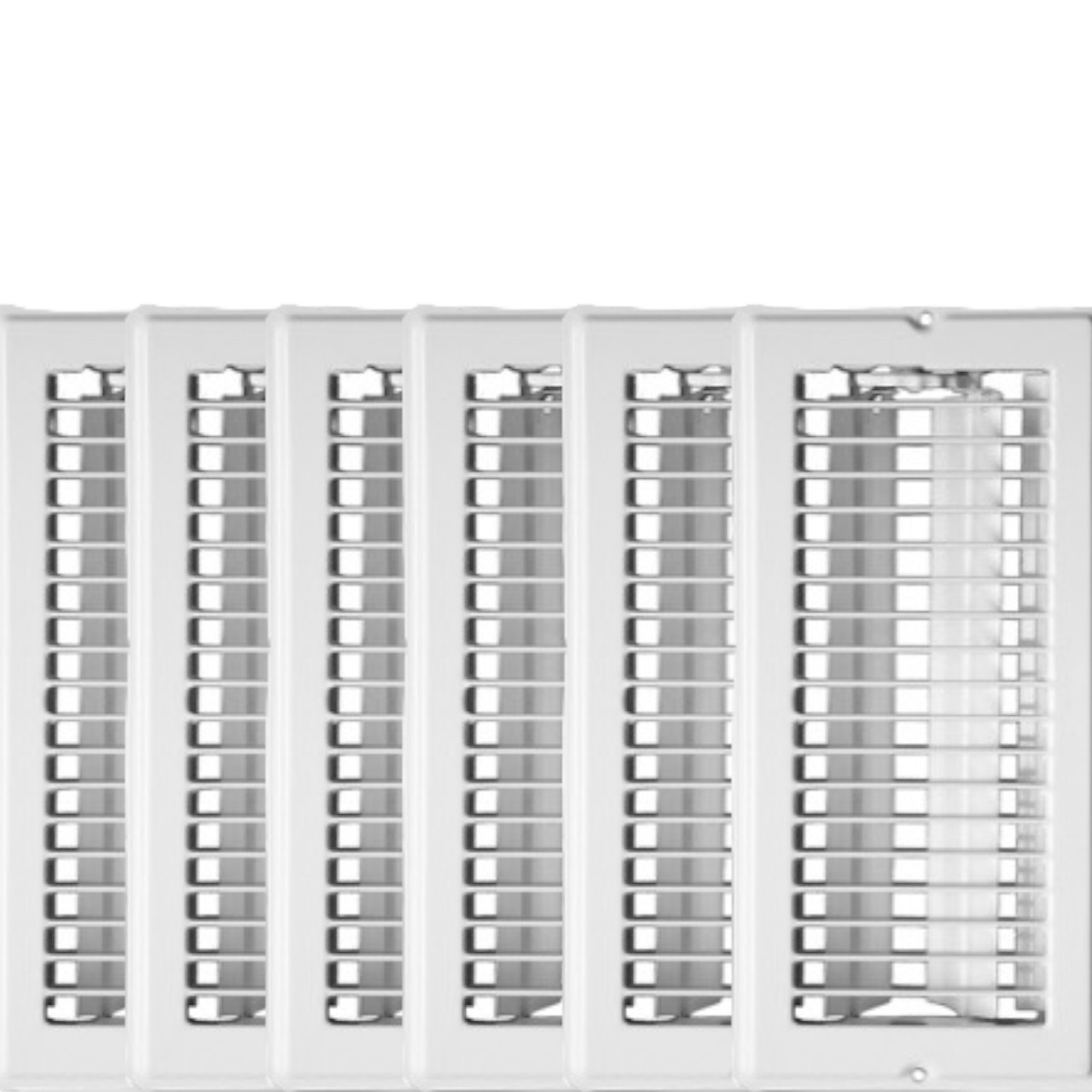 Continental Industries White Floor Registers 4 X 10 (6 Pack)