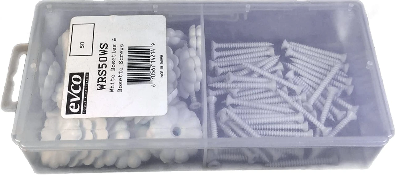 Mobile Home/RV Ceiling Rosette Buttons with Rosette Screws (50 Count)