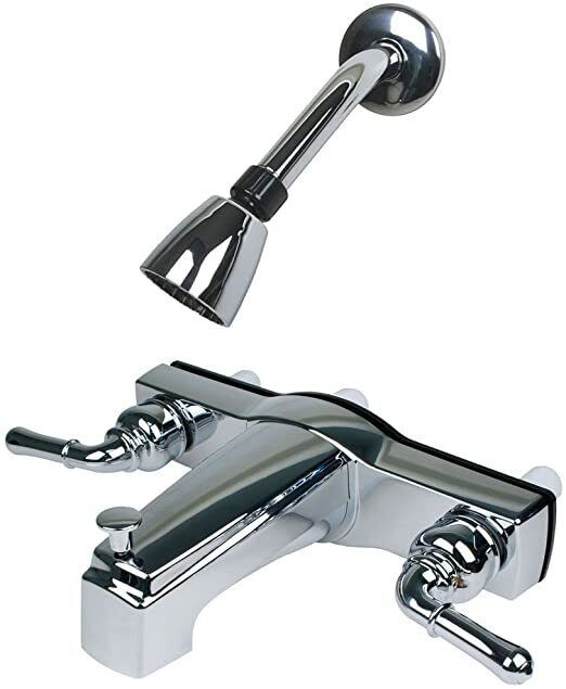Ultra Mobile Home 8" Chrome Tub & Shower Faucet w/Lever Handles (Plastic
