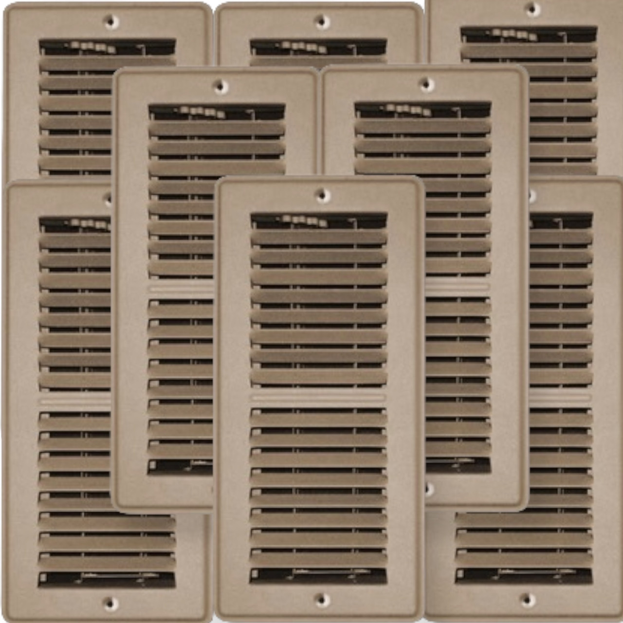 TRUEaire Mobile Home Floor Register 4 x 10 Brown (8 Pack)