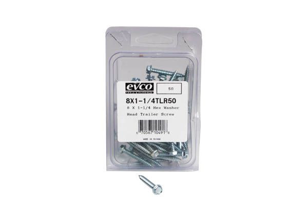 EVCO Mobile Home 1-1/4" Zinc Hex Head Screw (50 Pack)