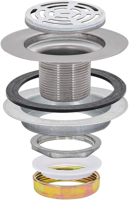 Ez-Flo Mobile Home 1-1/2" Flat Top Chrome Shower Drain 30031