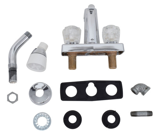 Phoenix Faucets PF213336 Mobile Home/RV Two-Handle 4" Tub/Shower Diverter Faucet with Shower Head Kit - Brass, Chrome