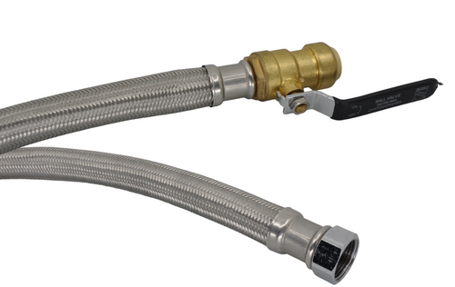 Aqua Plumb PipeBite Water Heater Connector 18" With Brass Ball Valve
