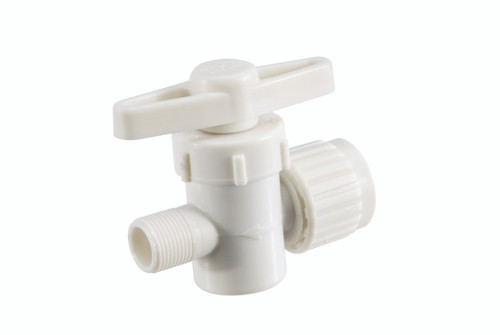 Flair-It Valve1/2"P x 3/8" Compression Straight Stop Valve