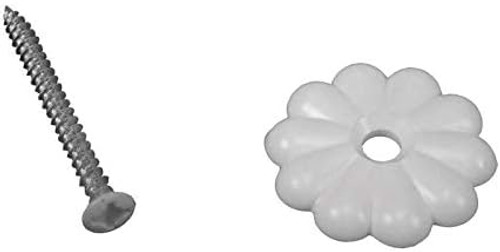 United States Hardware 6Pc. Rosette Button with Screws, Plastic