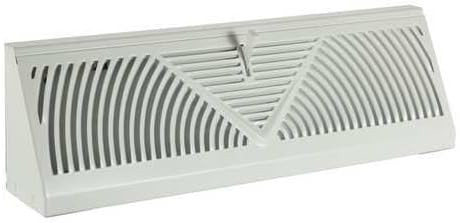 MHPD White Baseboard Register 2" x  18"