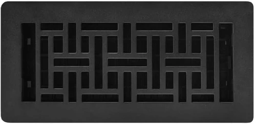 Decor Grates AJH410-BLK Floor Register, 4x10, Black