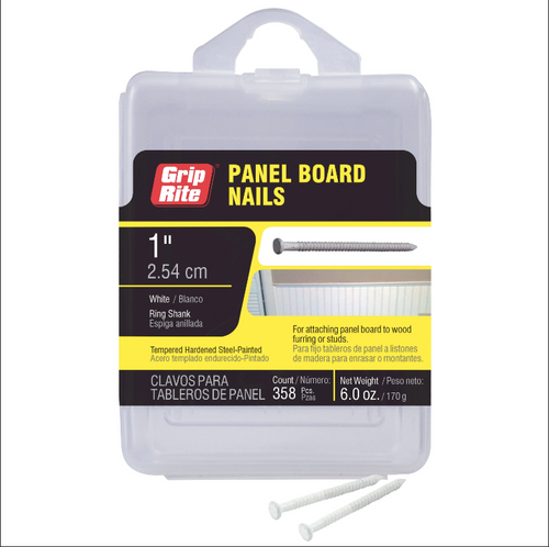 Grip-Rite Panel Board Nails White 1"