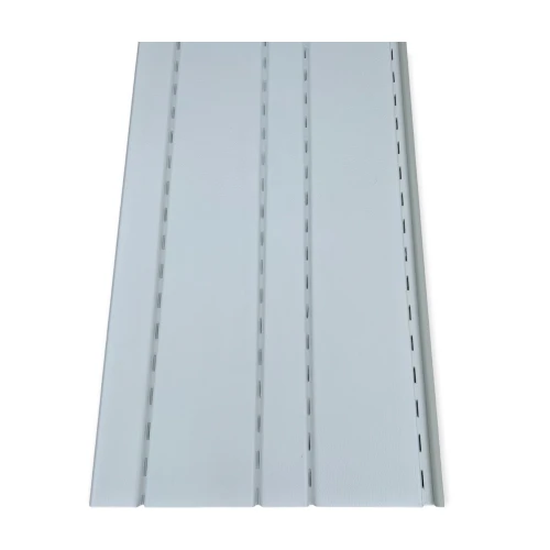 Mobile Home Rustique RIBB Vinyl Skirting White Vented 16" x 52" Panel (8 Pack)