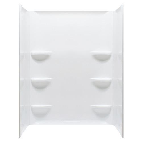 Lyons Mobile Home White Fiberglass Shower Wall For 54" x 27" Shower Pan