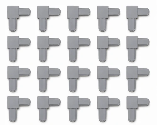 Mobile Home Parts Direct Gray Screen Frame Corners – 1/4" x 5/8", Square Cut, Plastic, 20 Pack