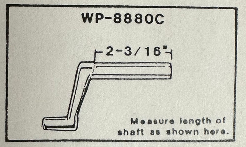 U.S. Hardware Plastic Window Crank  2 - 3/16", Brown