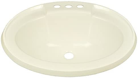 17" x 20" Plastic Bone Oval Lavatory Sink for Mobile Homes